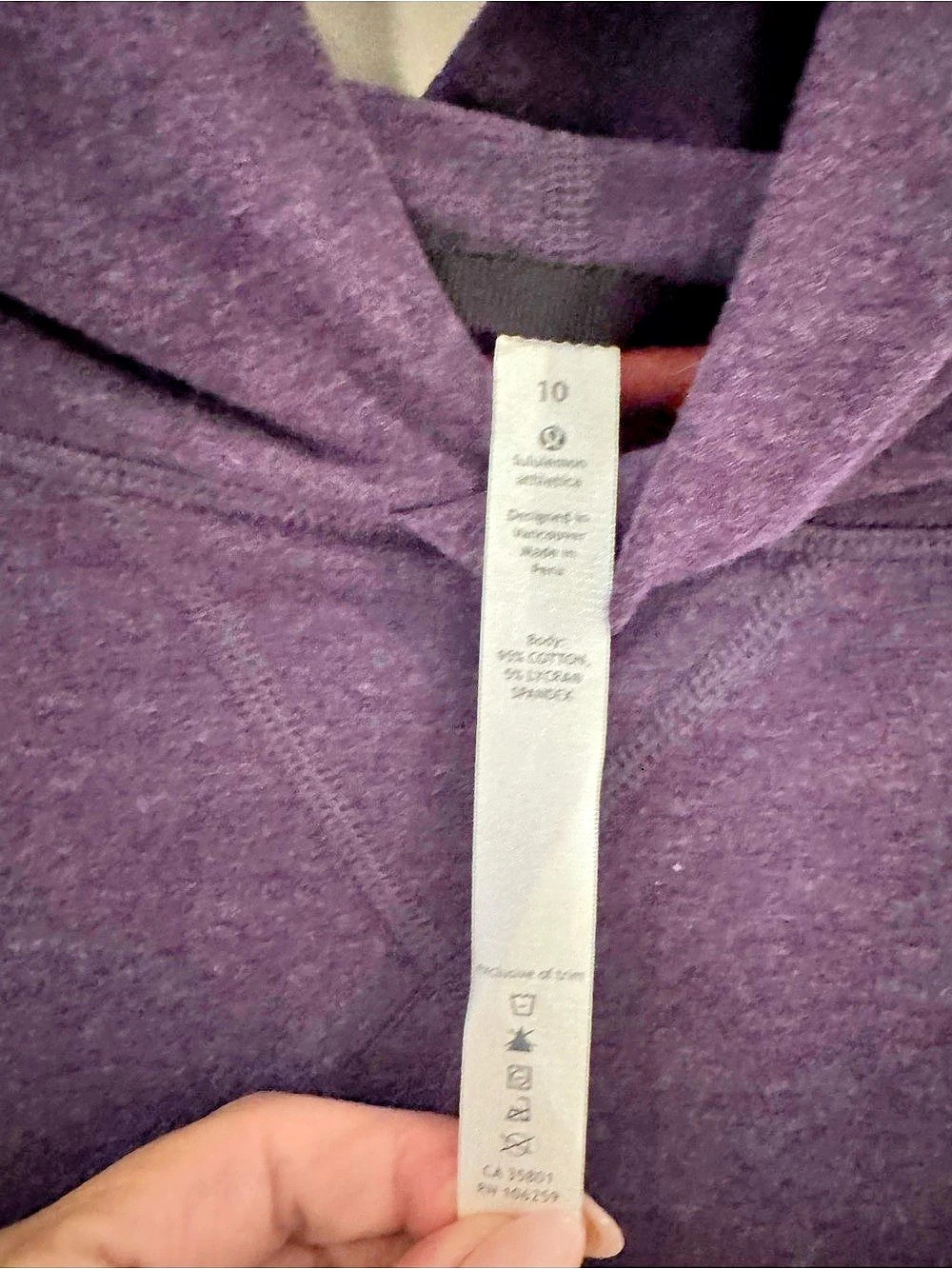 lululemon Purple Pullover Hoodie Size 10 Like New - Picture 2 of 5